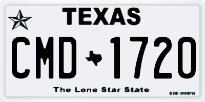TX license plate CMD1720