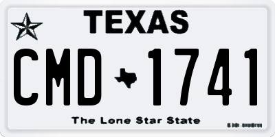 TX license plate CMD1741