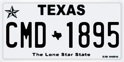 TX license plate CMD1895