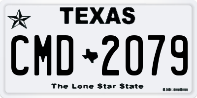 TX license plate CMD2079
