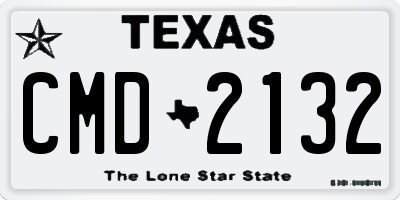 TX license plate CMD2132