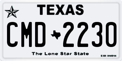 TX license plate CMD2230