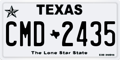 TX license plate CMD2435