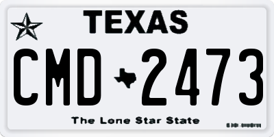 TX license plate CMD2473