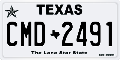 TX license plate CMD2491