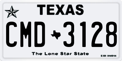 TX license plate CMD3128