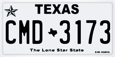 TX license plate CMD3173