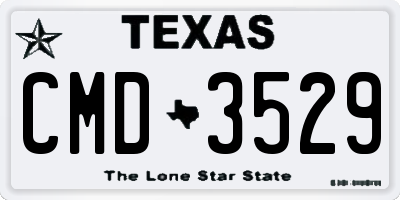 TX license plate CMD3529