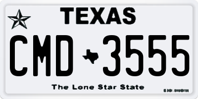 TX license plate CMD3555