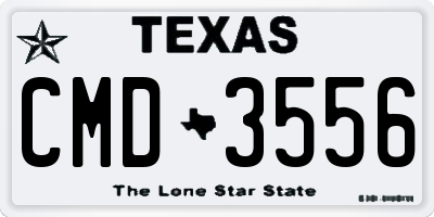 TX license plate CMD3556