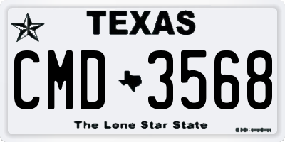 TX license plate CMD3568