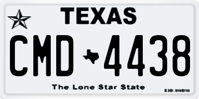 TX license plate CMD4438