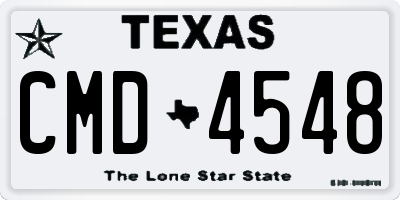 TX license plate CMD4548