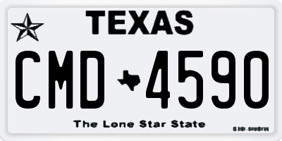 TX license plate CMD4590
