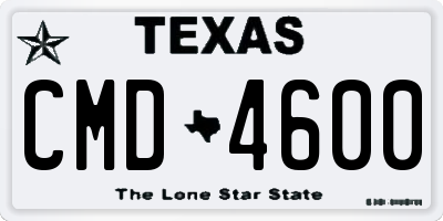 TX license plate CMD4600