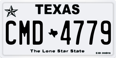 TX license plate CMD4779