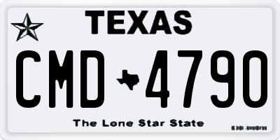 TX license plate CMD4790