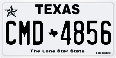 TX license plate CMD4856