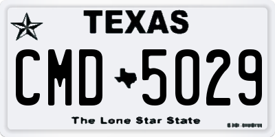 TX license plate CMD5029