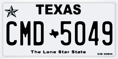 TX license plate CMD5049