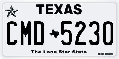 TX license plate CMD5230