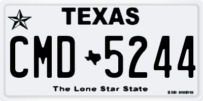 TX license plate CMD5244