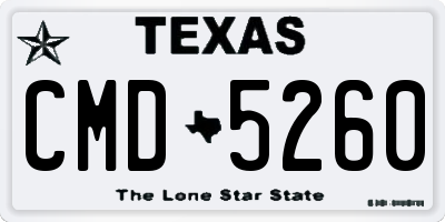 TX license plate CMD5260