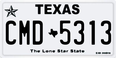 TX license plate CMD5313