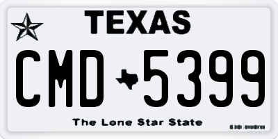 TX license plate CMD5399