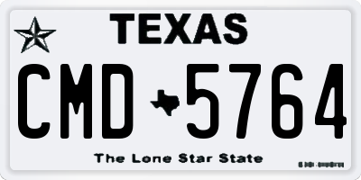 TX license plate CMD5764