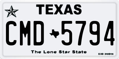 TX license plate CMD5794
