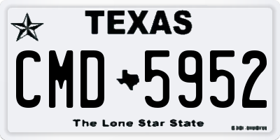 TX license plate CMD5952