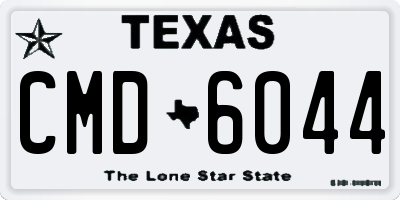 TX license plate CMD6044