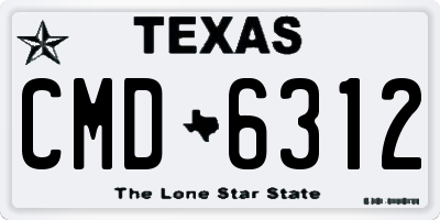 TX license plate CMD6312
