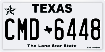 TX license plate CMD6448