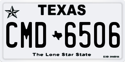 TX license plate CMD6506
