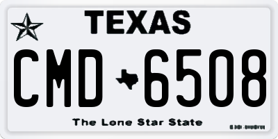 TX license plate CMD6508