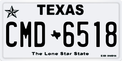TX license plate CMD6518