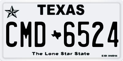 TX license plate CMD6524