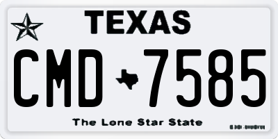 TX license plate CMD7585