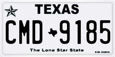 TX license plate CMD9185