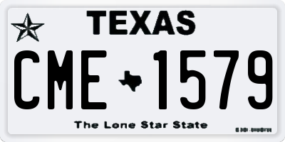 TX license plate CME1579