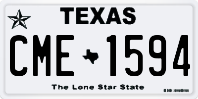 TX license plate CME1594