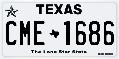 TX license plate CME1686