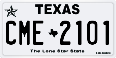 TX license plate CME2101