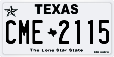 TX license plate CME2115
