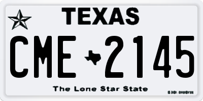 TX license plate CME2145