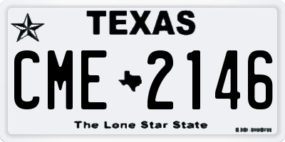 TX license plate CME2146