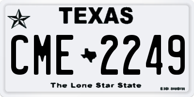 TX license plate CME2249