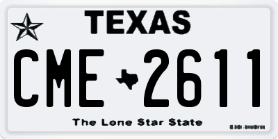 TX license plate CME2611